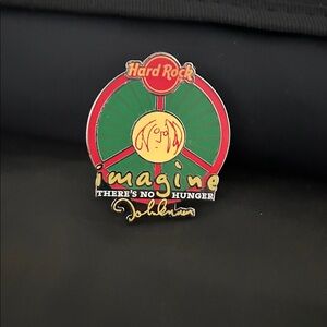 IMAGINE JOHN LENNON “There’s not Hunger” Hard Rock Cafe  Pin